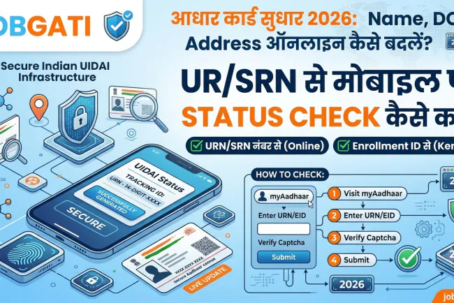 Aadhaar Card Correction Online 2026: Name, DOB, Address Change Process - JobGati
