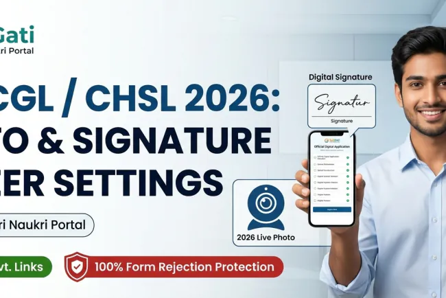 SSC CGL / CHSL Online Form Photo & Sign Resizer Settings 2026 - JobGati