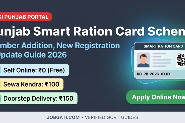 Digi Punjab Ration Card Online Apply 2026: Member Addition & Doorstep Delivery | JobGati