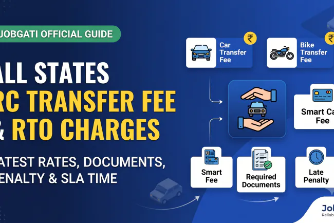 All States RC Transfer Fee & RTO Charges: Latest Rates, Tax & Penalty List | JobGati