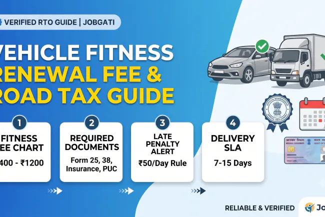 State-Wise Vehicle Fitness Renewal Fee & Road Tax Guide: Rates, Fine & SLA | JobGati