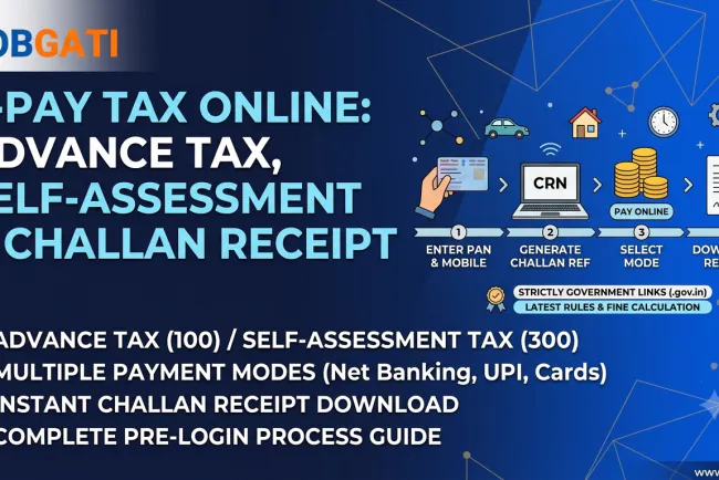 Income Tax e-Pay Tax Online Guide 2026: Challan 280, Advance Tax & Payment Receipt | JobGati
