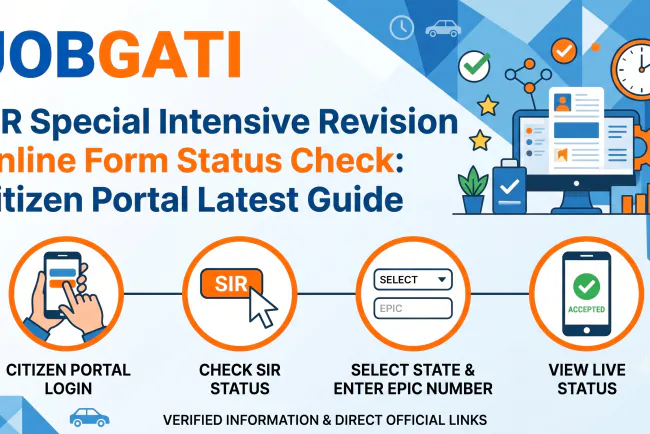 SIR Special Intensive Revision Online Form Status Check Citizen Portal JobGati