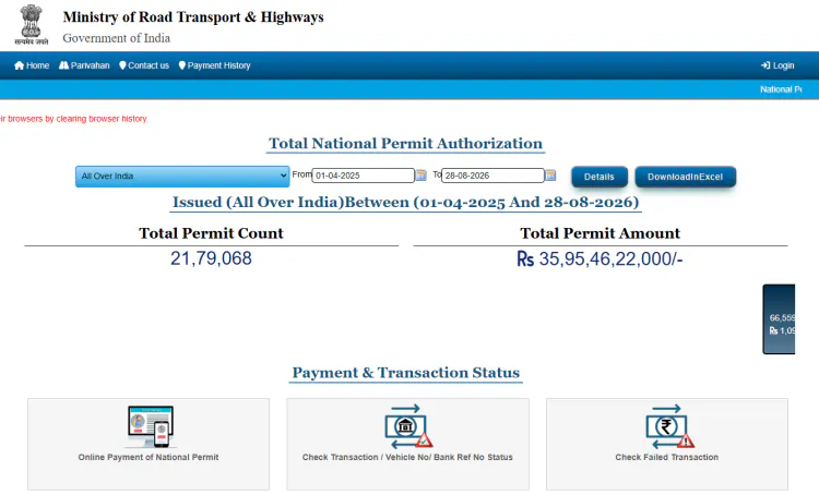 National Permit for Vehicles: Online Apply, Fee Payment & Status Check Guide | JobGati