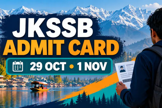 JKSSB Admit Card 2026: Junior Theatre Technician and Health Educator Exams