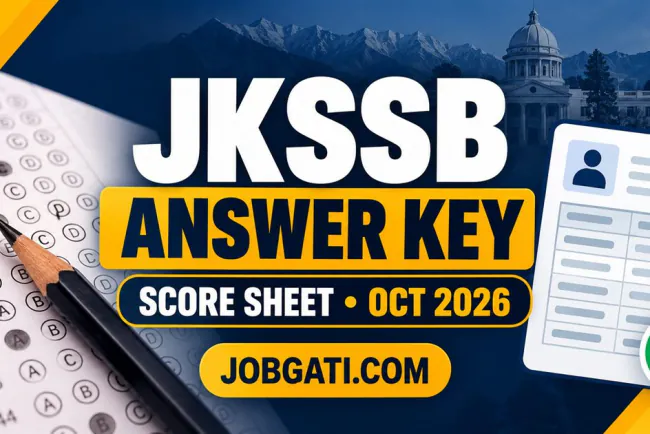 JKSSB October 2026 Answer Key and Score Sheet Updates