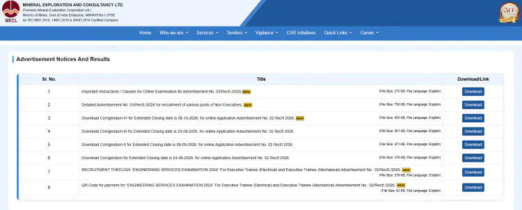 MECL Recruitment 2026: 122 Non-Executive Posts, 10th, ITI, Diploma & Graduate Apply