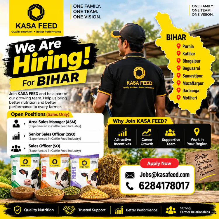 KASA Feed Hiring Bihar 2026: Area Sales Manager, Senior Sales Officer, Sales Officer Vacancies